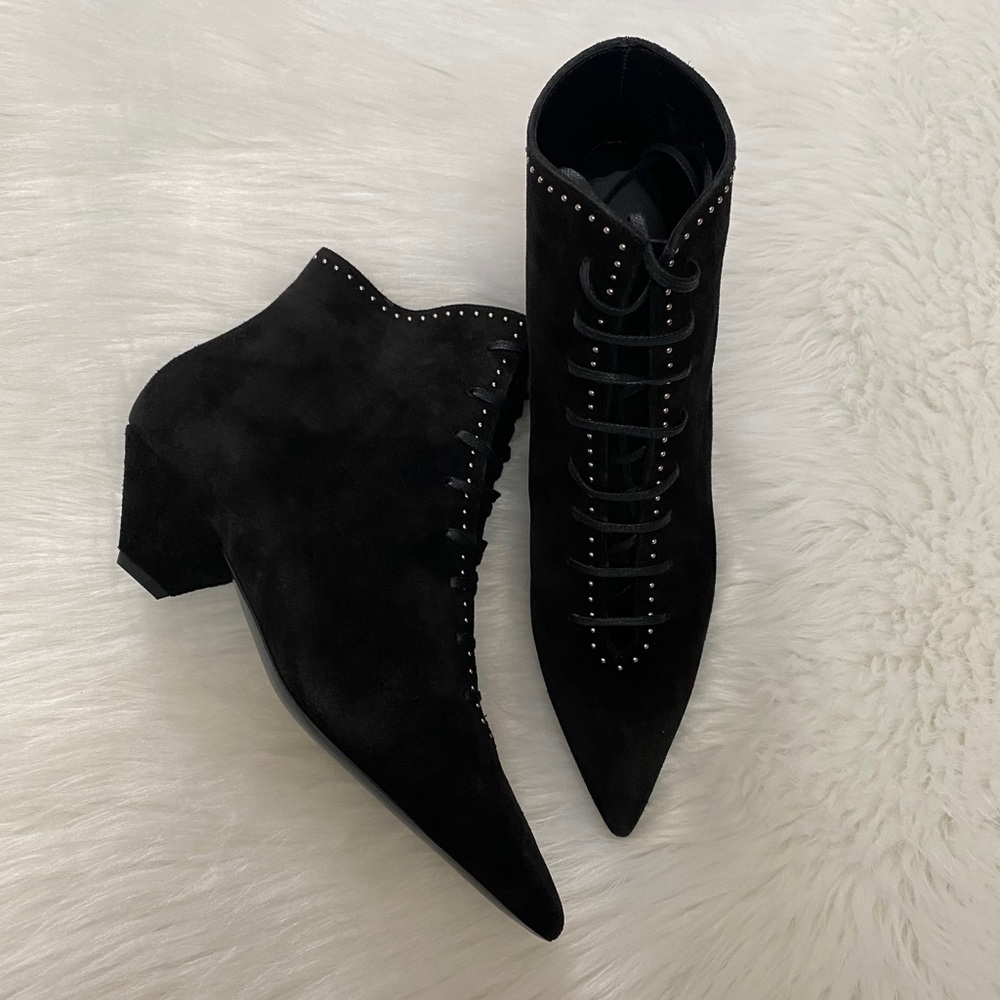 NEW in Box-YSL SAINT LAURENT Kate Suede Ankle Boots 39 - Picture 4 of 8